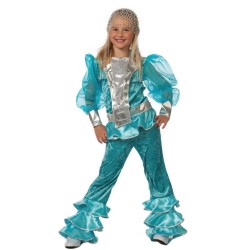 DEGUISEMENT ABBA BLEUE DISCO FILLE TAILLE  152