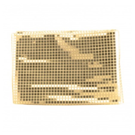 NAPPE PLIEE EFFET BOULE A FACETTES OR 139CM X 240CM