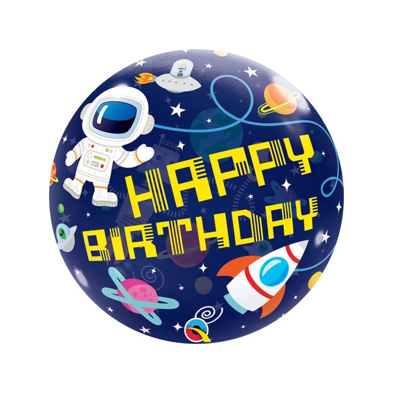 BALLON BUBBLES HAPPY BIRTHDAY ESPACE 56 CM BALLON BUBBLES HAPPY BIRTHDAY ESPACE 56 CM