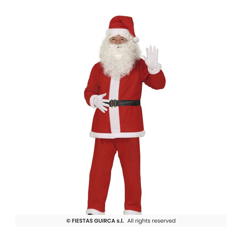 DEGUISEMENT PERE NOEL CHAPEAU TUNIQUE CEINTURE PANTALON HOMME TAILLE L