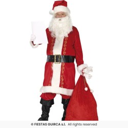 DEGUISEMENT PERE NOEL ROUGE CHIC A DORURES HOMME TAILLE L