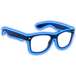 1 X LUNETTES LED 6 coloris assortis Nécessite 2 piles AA (vendue sans piles)