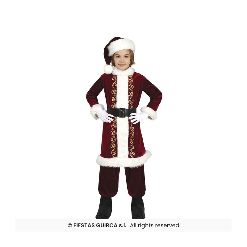 DEGUISEMENT GARCON PERE NOEL ROUGE DECORATION OR TAILLE 3-4 ANS DEGUISEMENT GARCON PERE NOEL ROUGE DECORATION OR TAILLE 3-4 ANS