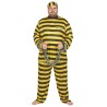 DEGUISEMENT PRISONNIER NOIR/JAUNE DALTON TAILLE XXL