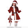 DEGUISEMENT FEMME MERE NOEL ROUGE ET OR ROBE COURTE TAILLE L
