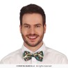 NOEUD PAPILLON VERT MOTIFS BOULES DE NOEL