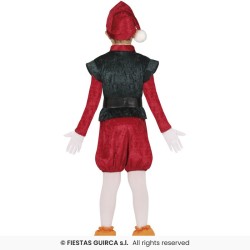 DEGUISEMENT LUTIN DE NOEL ROUGE ET VERT CULOTTE BOUFFANTE TAILLE 3-4 ANS