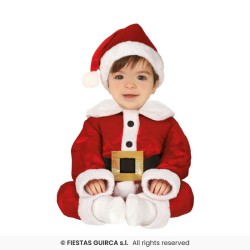 DEGUISEMENT BEBE PERE NOEL ROUGE COL BLANC TAILLE 18-24 MOIS