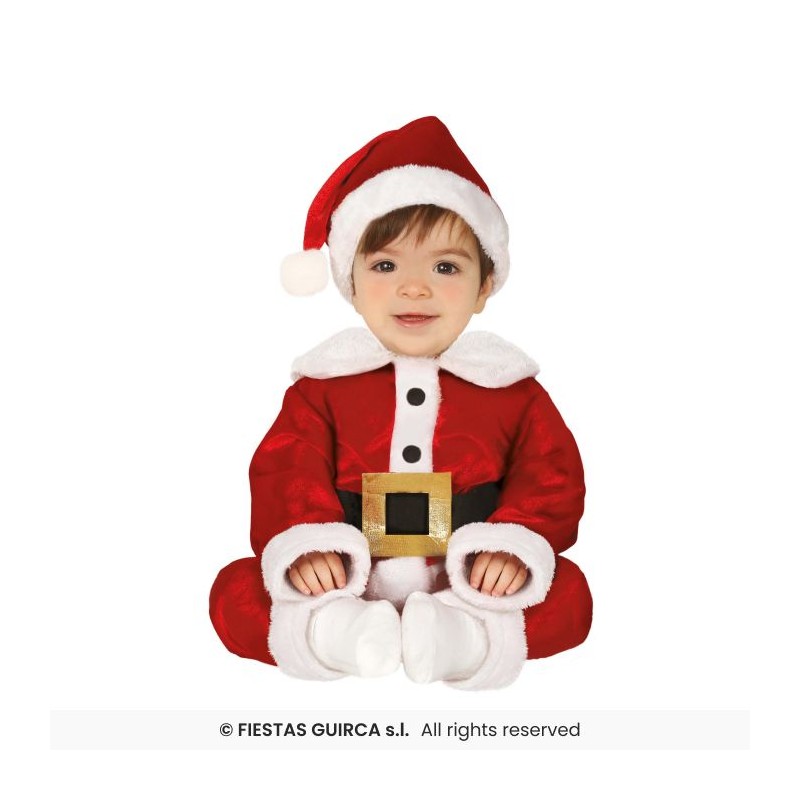 DEGUISEMENT BEBE PERE NOEL ROUGE COL BLANC TAILLE 18-24 MOIS