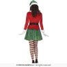 DEGUISEMENT LUTIN DE NOEL  FEMME TUNIQUE ROUGE JUPE VERTE COLLANT RAYE  TAILLE S