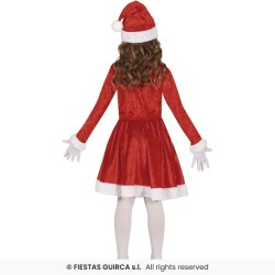 DEGUISEMENT ENFANT MERE NOEL ROBE CEINTURE ET BONNET TAILLE 5-6 ANS