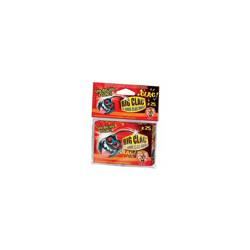 BOITE DE 25 BIG CLAC DOIGT PETARDS BOITE DE 25 BIG CLAC DOIGT PETARDS