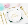 20 SERVIETTES BLANCHE SAPIN DE NOEL MERRY CHRISTMAS OR 16 X 16 CM 