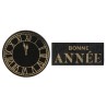 DECORATION A PARSEMER NOIR ET OR BONNE ANNEE 