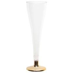 6 FLUTE A CHAMPAGNE OR BRILLANT DIAM 5.2 X 17.5 CM