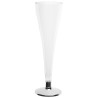 6 FLUTES A CHAMPAGNE ARGENT BRILLANT DIAM 5.2 X 17.5 CM