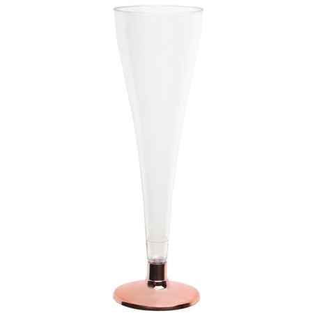 6 FLUTES A CHAMPAGNE ROSE GOLD BRILLANT DIAM 5.2 X 17.5 CM