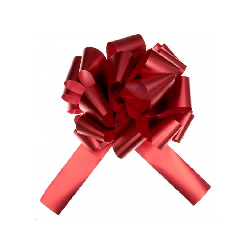 GRAND NOEUD A TIRER AUTOMATIQUE ROUGE METALLISE