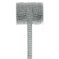 RUBAN BRILLANT ARGENT 10 MM X 5 M