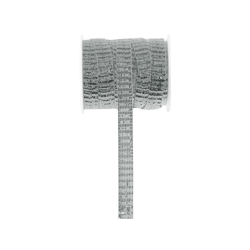 RUBAN BRILLANT ARGENT 10 MM X 5 M RUBAN BRILLANT ARGENT 10 MM X 5 M