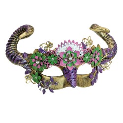 MASQUE DE THÉÂTRE BELIER OU MOUTON AVEC FLEURS