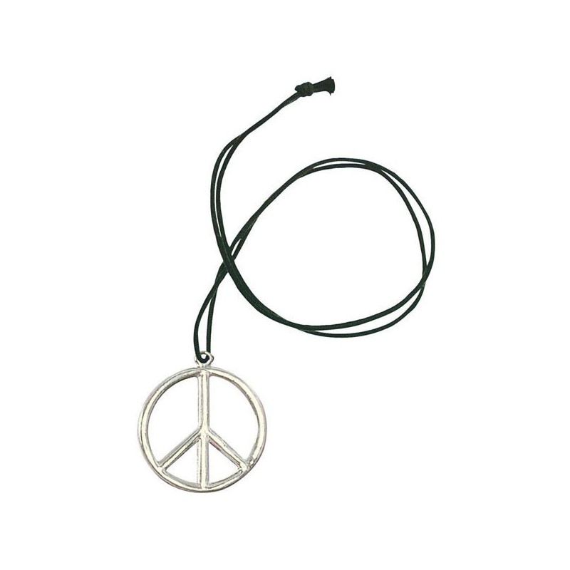 COLLIER HIPPIE PEACE AND LOVE METAL ARGENT COLLIER HIPPIE PEACE AND LOVE METAL ARGENT