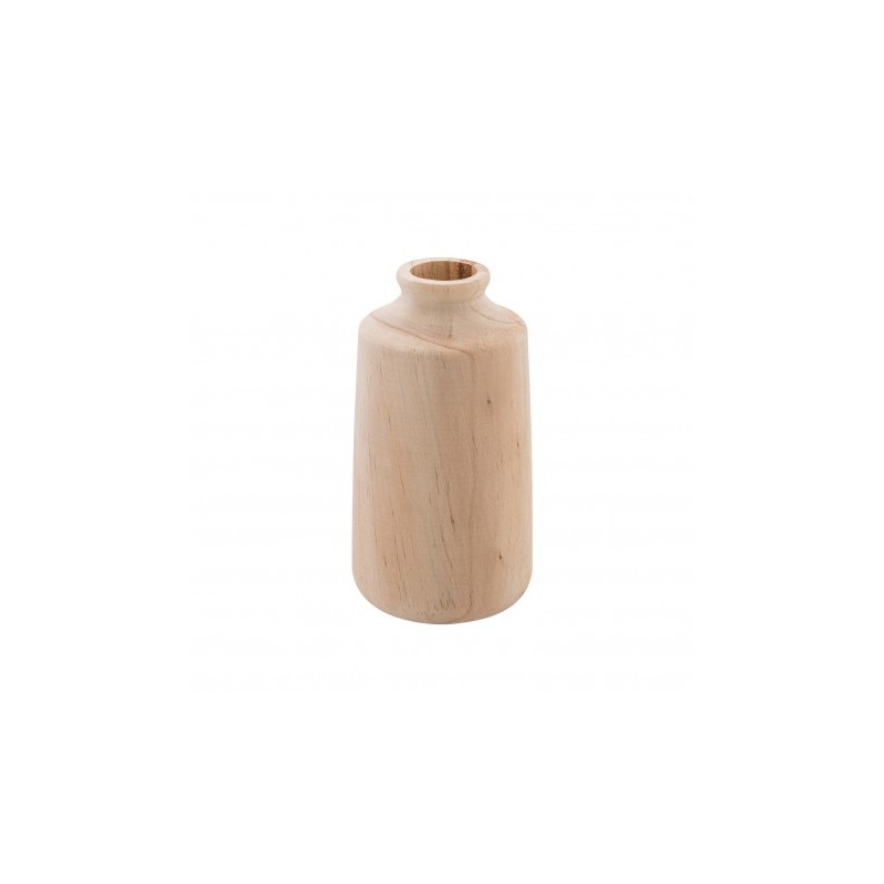 VASE BOIS DIA 7.3CM X 13.5CM