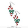 BOUCLES D'OEILLES THEME NOEL CANDY CANE