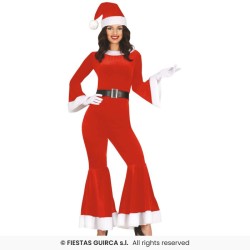 DEGUISEMENT FEMME MERE NOEL MARIA COMBINAISON ROUGE TAILLE M