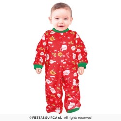 DEGUISEMENT BEBE PYJAMA DE NOEL TETE DE RENNE ET PERE NOEL TAILLE 18-24 MOIS