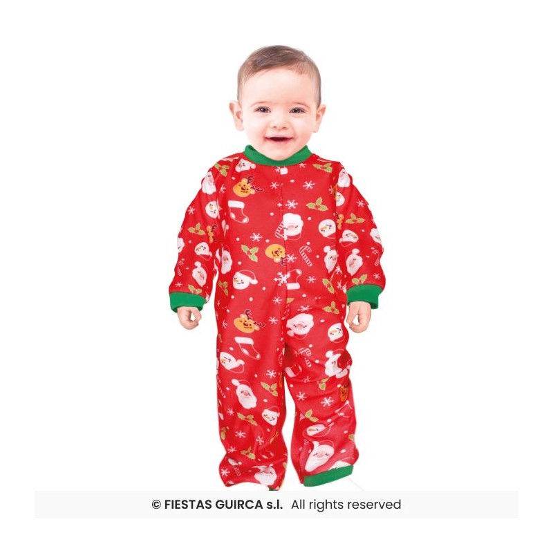 DEGUISEMENT BEBE PYJAMA DE NOEL TETE DE RENNE ET PERE NOEL TAILLE 12-18 MOIS