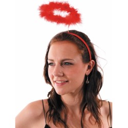 SERRE TETE AUREOLE ROUGE ANGE OU DEMON
