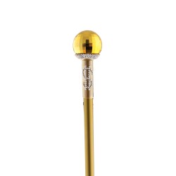 CANNE POMMEAU BOUJLE A FACETTE  DISCO OR 100 CM