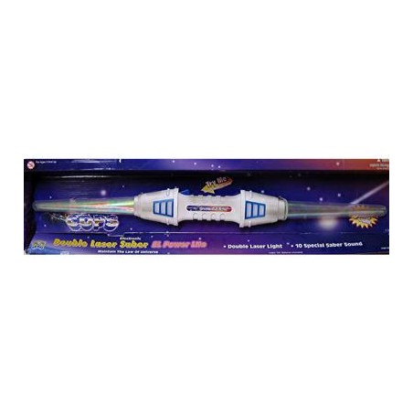 DOUBLE SABRE LASER LUMINEUX ET SONORE EXTENSIBLE 