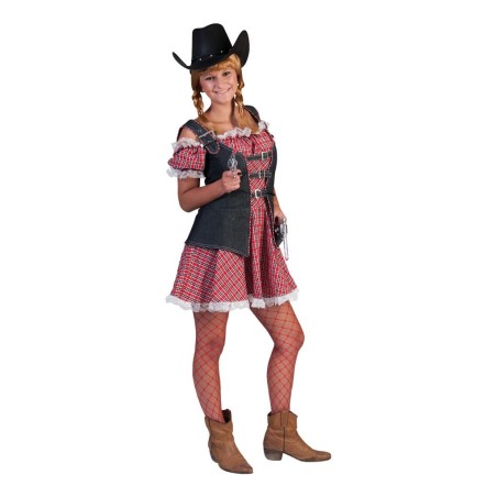 DEGUISEMENT DENIM RANGER ROBE WESTERN COURTE TAILLE 40-42