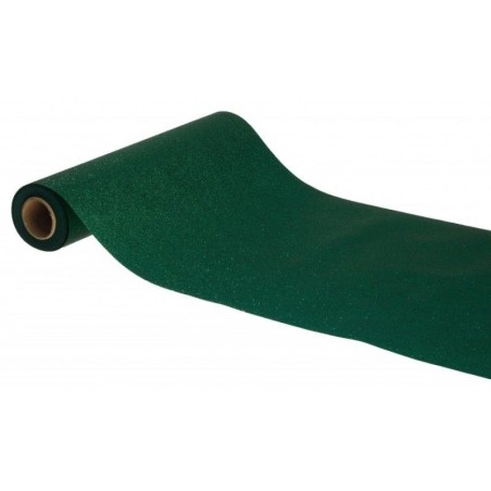 CHEMIN DE TABLE VERT SAPIN PAILLETTE 30 CM X 5M 