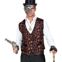 GILET OU VESTE SANS MANCHE HOMME STEAMPUNK TAILLE L-XL