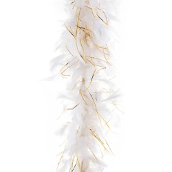 BOA 200 CM 45 G BLANC AVEC FIL D'OR