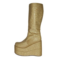 BOTTES PLATFORM PAILLETEES OR TAILLE 40-41