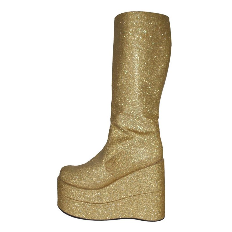 BOTTES PLATFORM PAILLETEES OR TAILLE 42-43 BOTTES PLATFORM PAILLETEES OR TAILLE 42-43