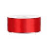 RUBAN SATIN ROUGE  25 M X 25 MM