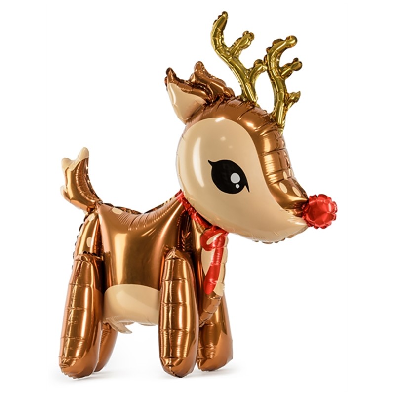 BALLON METALLIQUE RENNE DE NOEL RUDOLPH A GONFLER A L'AIR 50 BALLON METALLIQUE RENNE DE NOEL RUDOLPH A GONFLER A L'AIR 50