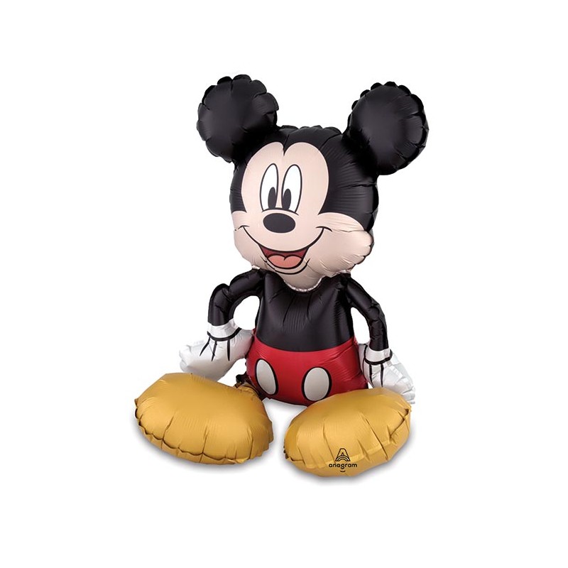 BALLON METALIQUE MICKEY ASSIS GONFLABLE A L'AIR 45 X 48 CM BALLON METALIQUE MICKEY ASSIS GONFLABLE A L'AIR 45 X 48 CM