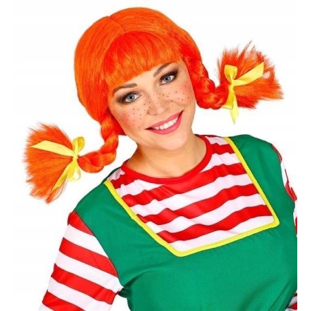 PERRUQUE FIFI 2 NATTES ORANGE PLIABLES