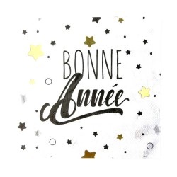 16 SERVIETTES  BONNE ANNEE 33 X 33 CM 