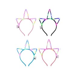 SERRE-TETE OU TIARE LICORNE LUMINEUSE AVEC LED PILES INCLUSES