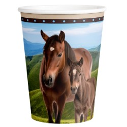 8 GOBELETS PONEY ET CHEVAL 250 ML