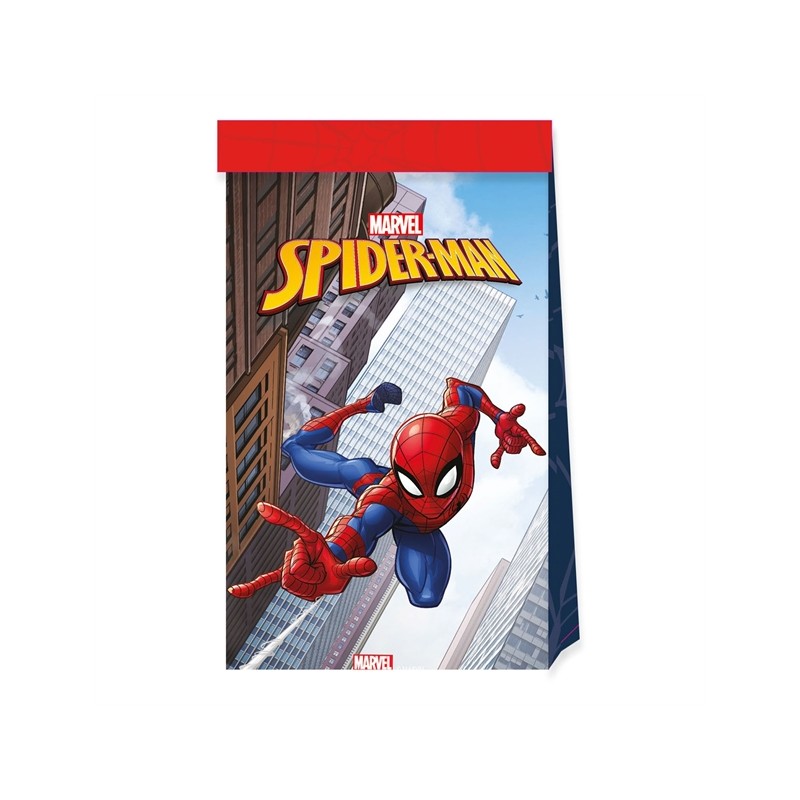 4 SACS PAPIER CADEAUX SPIDERMAN 4 SACS PAPIER CADEAUX SPIDERMAN