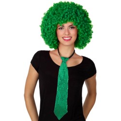 CRAVATE VERTE A SEQUINS OU PAILLETTES
