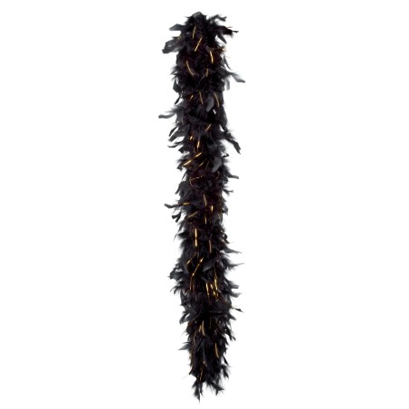 BOA PLUMES NOIR LAME OR